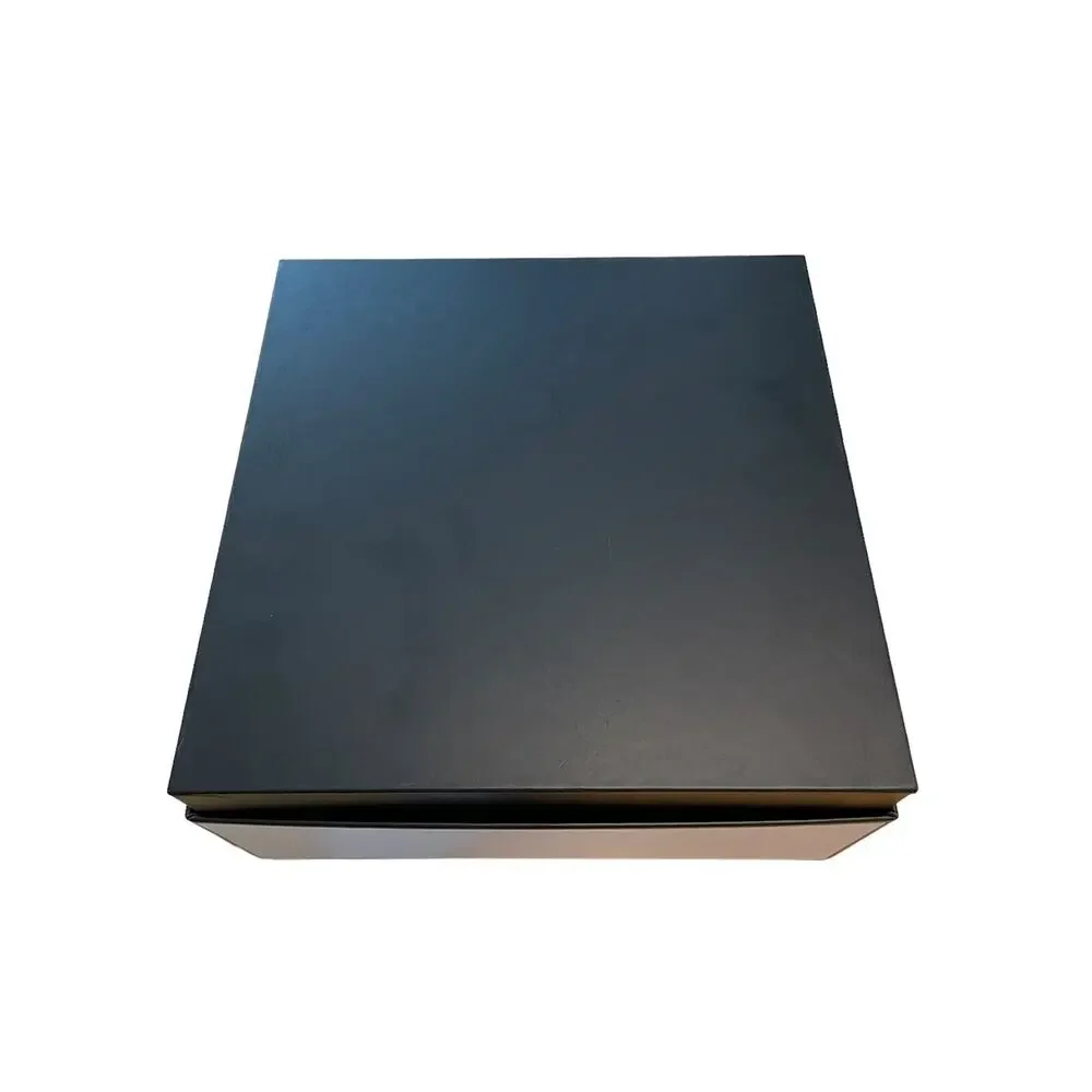Chanel Gift Box‎ Storage Square 8.5” x 8.5” x 3.5” White Black Logo Cardboard